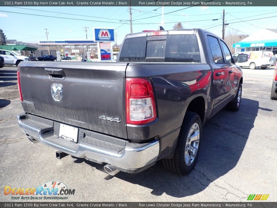 2021 Ram 1500 Big Horn Crew Cab 4x4 Granite Crystal Metallic / Black Photo #6