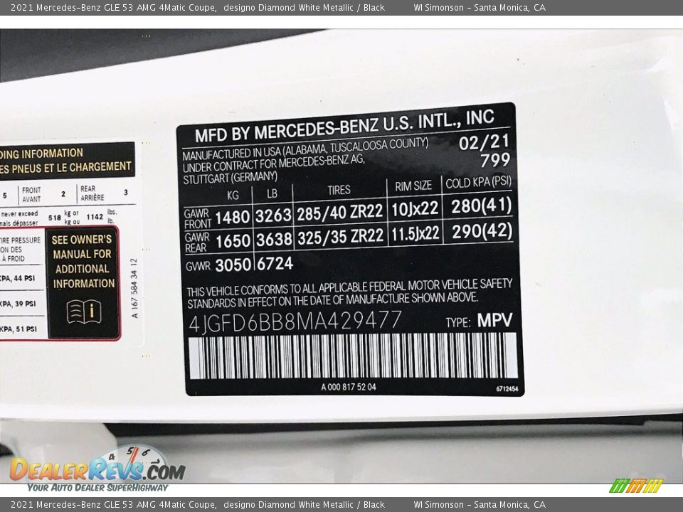 2021 Mercedes-Benz GLE 53 AMG 4Matic Coupe designo Diamond White Metallic / Black Photo #10