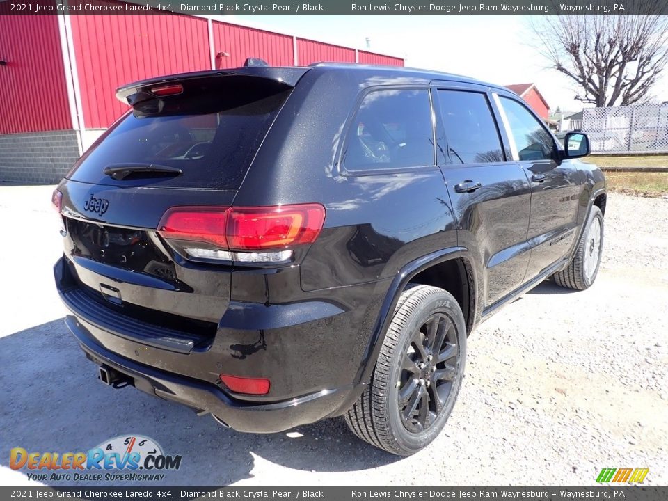 2021 Jeep Grand Cherokee Laredo 4x4 Diamond Black Crystal Pearl / Black Photo #6