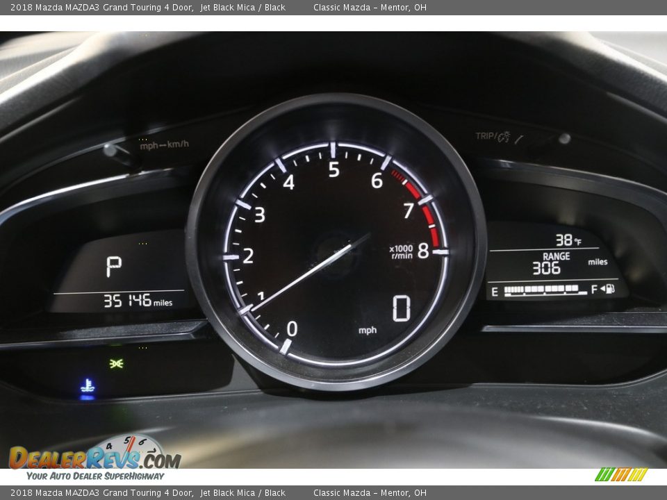 2018 Mazda MAZDA3 Grand Touring 4 Door Jet Black Mica / Black Photo #8