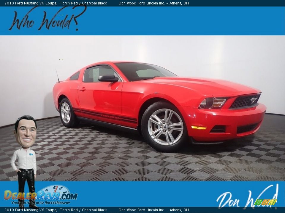 2010 Ford Mustang V6 Coupe Torch Red / Charcoal Black Photo #1