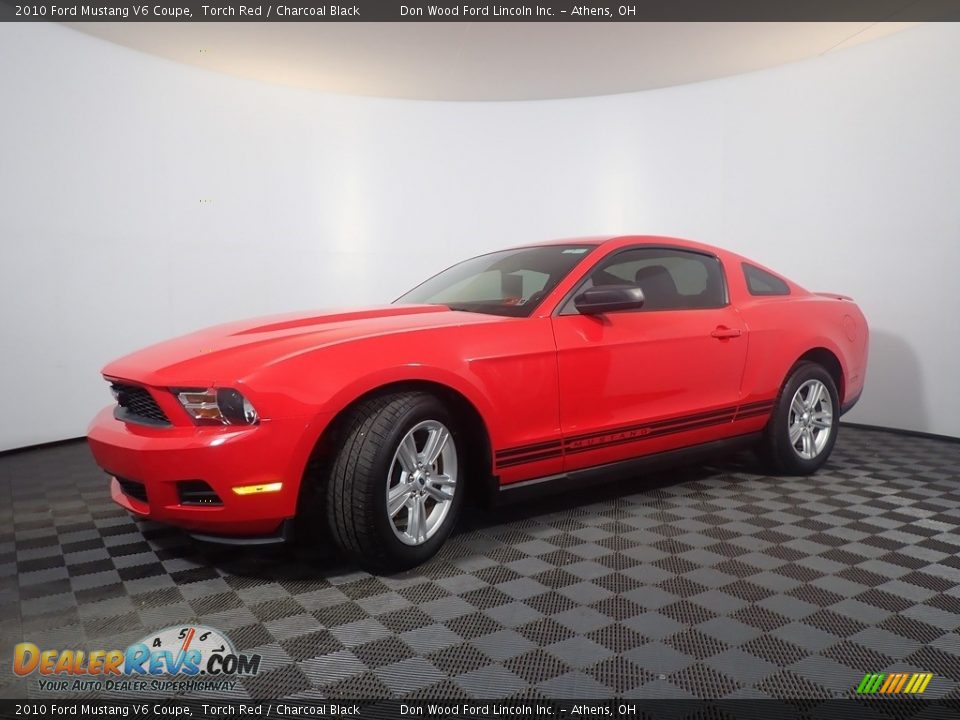 2010 Ford Mustang V6 Coupe Torch Red / Charcoal Black Photo #8