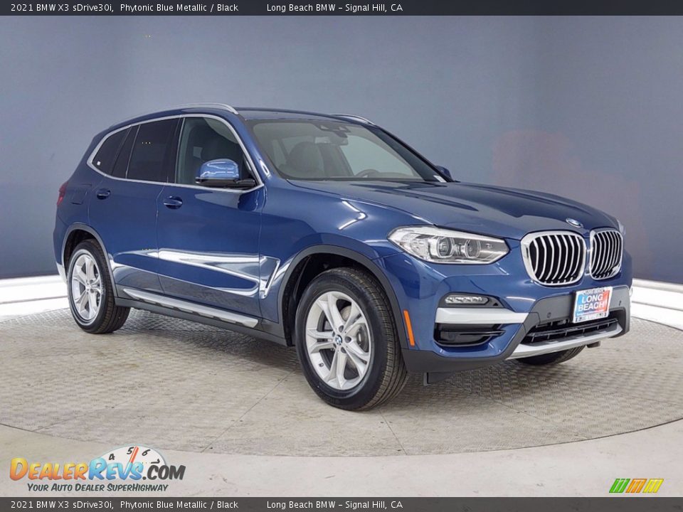 2021 BMW X3 sDrive30i Phytonic Blue Metallic / Black Photo #1