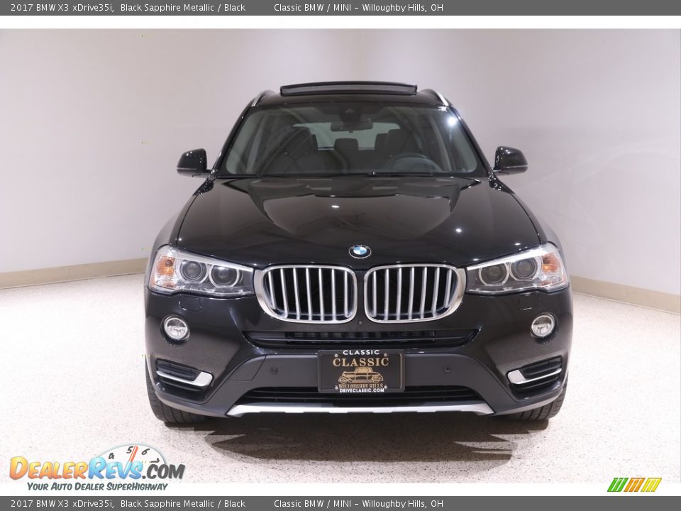 2017 BMW X3 xDrive35i Black Sapphire Metallic / Black Photo #2