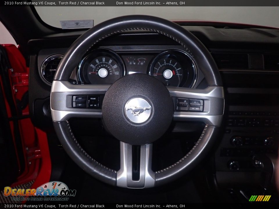 2010 Ford Mustang V6 Coupe Torch Red / Charcoal Black Photo #27
