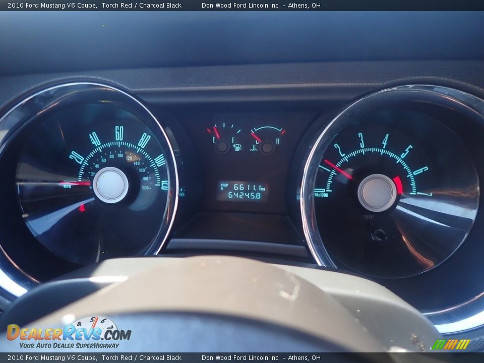 2010 Ford Mustang V6 Coupe Torch Red / Charcoal Black Photo #28