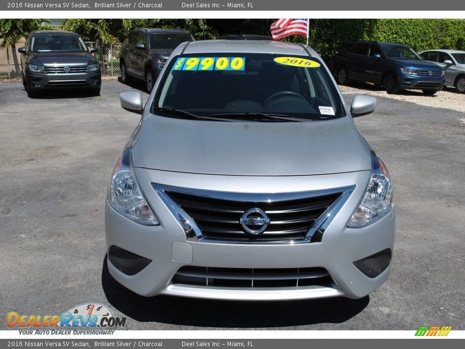 2016 Nissan Versa SV Sedan Brilliant Silver / Charcoal Photo #3