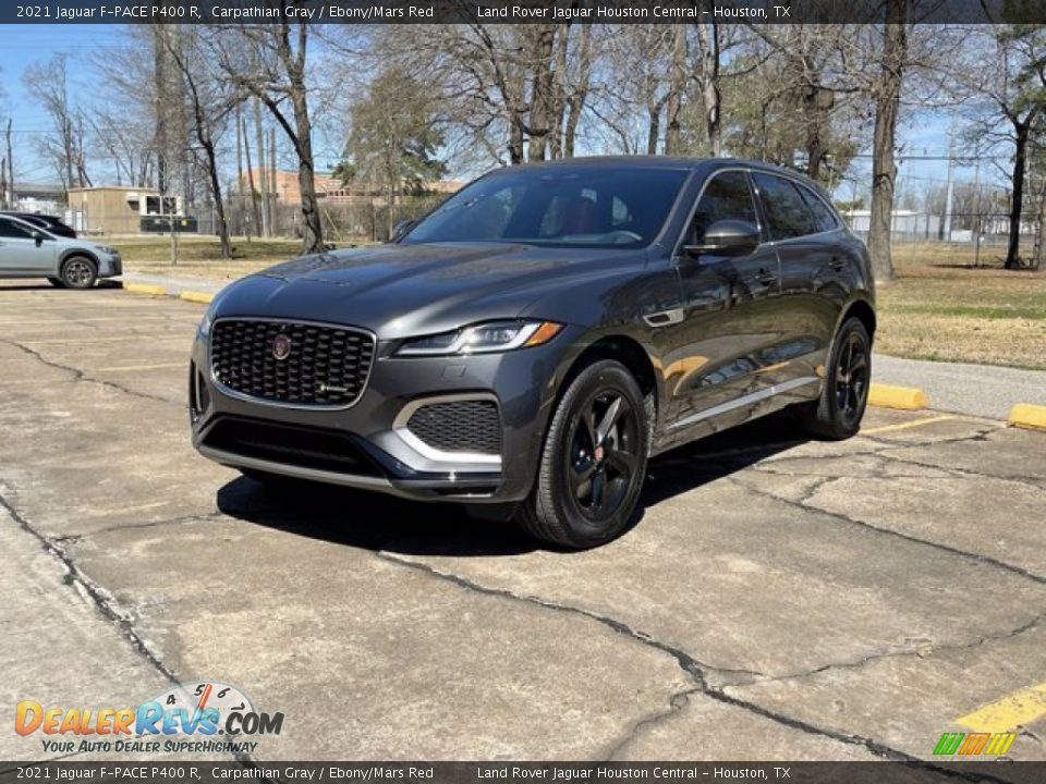 2021 Jaguar F-PACE P400 R Carpathian Gray / Ebony/Mars Red Photo #1