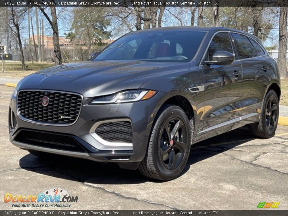 2021 Jaguar F-PACE P400 R Carpathian Gray / Ebony/Mars Red Photo #2