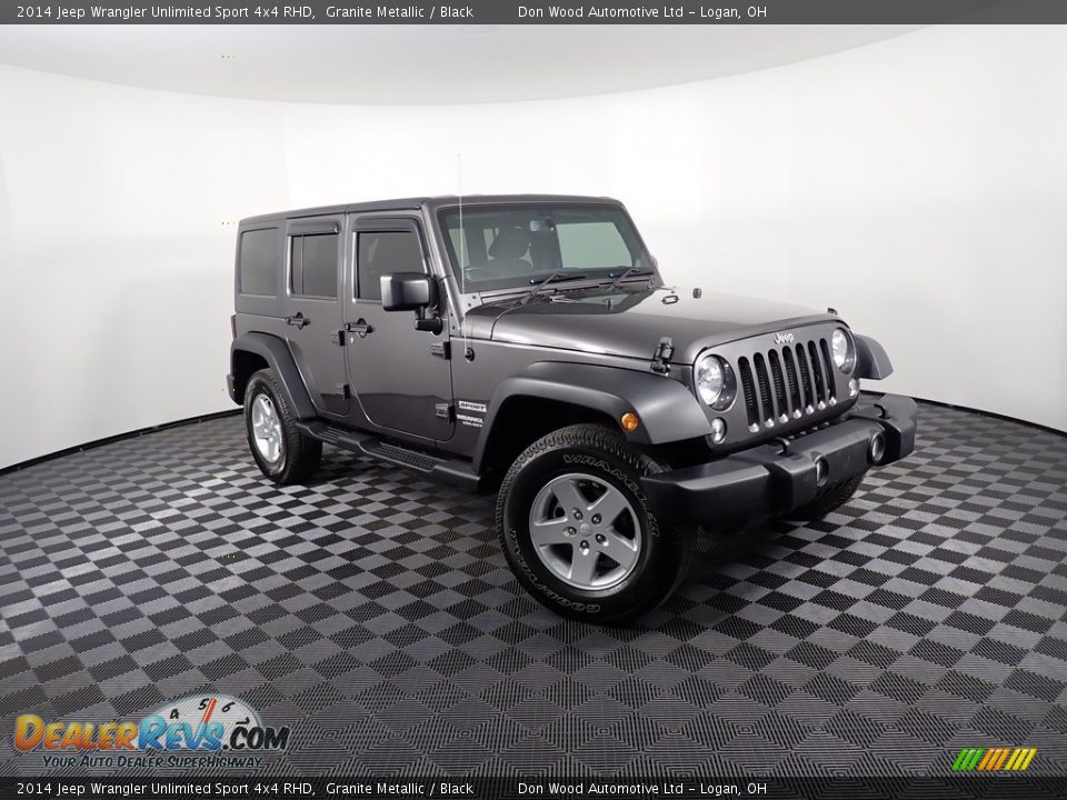 Front 3/4 View of 2014 Jeep Wrangler Unlimited Sport 4x4 RHD Photo #2