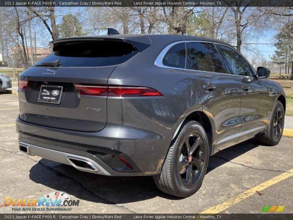 2021 Jaguar F-PACE P400 R Carpathian Gray / Ebony/Mars Red Photo #3