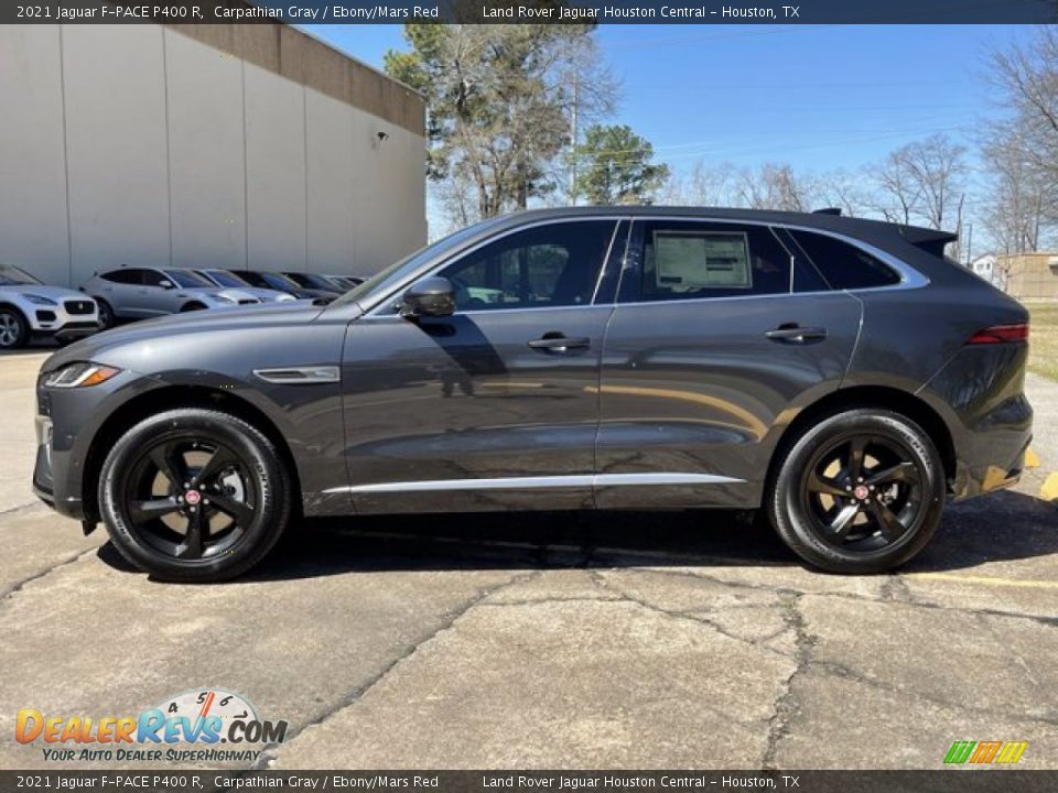 2021 Jaguar F-PACE P400 R Carpathian Gray / Ebony/Mars Red Photo #7