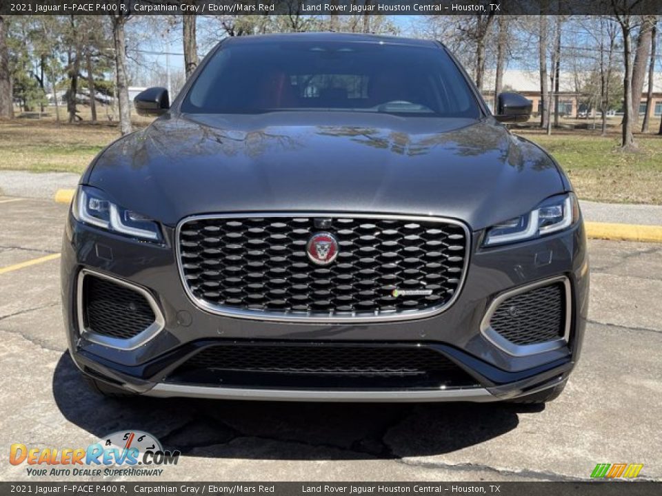 2021 Jaguar F-PACE P400 R Carpathian Gray / Ebony/Mars Red Photo #9