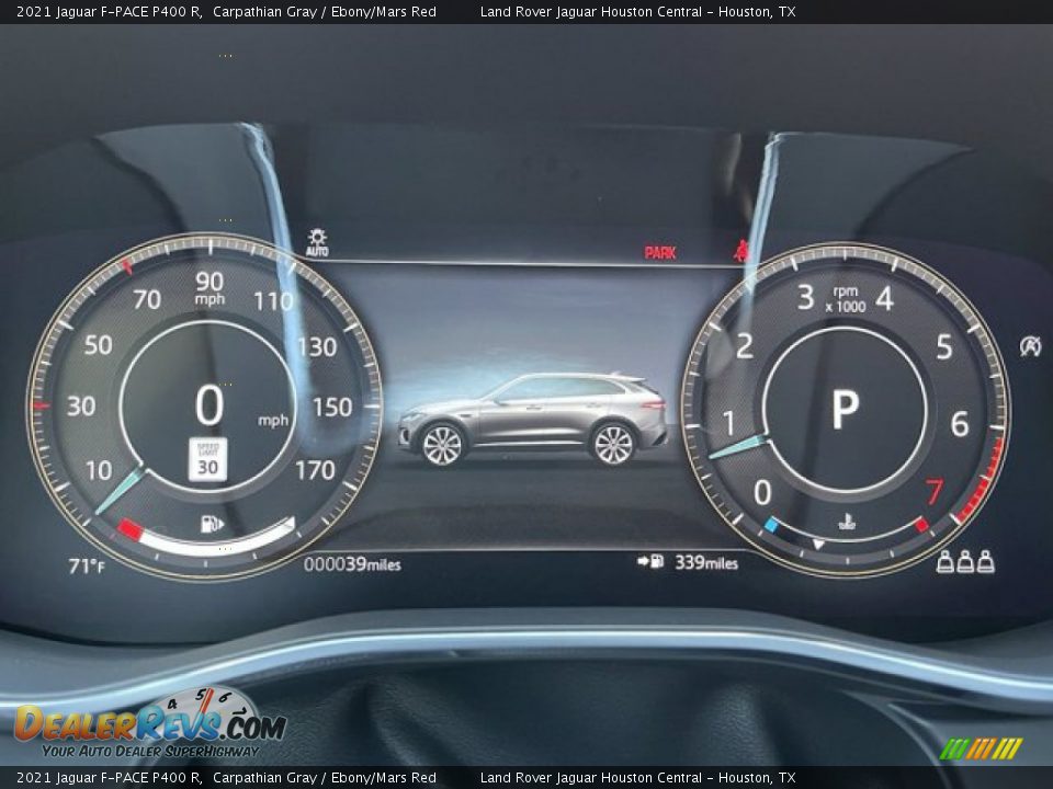2021 Jaguar F-PACE P400 R Carpathian Gray / Ebony/Mars Red Photo #19