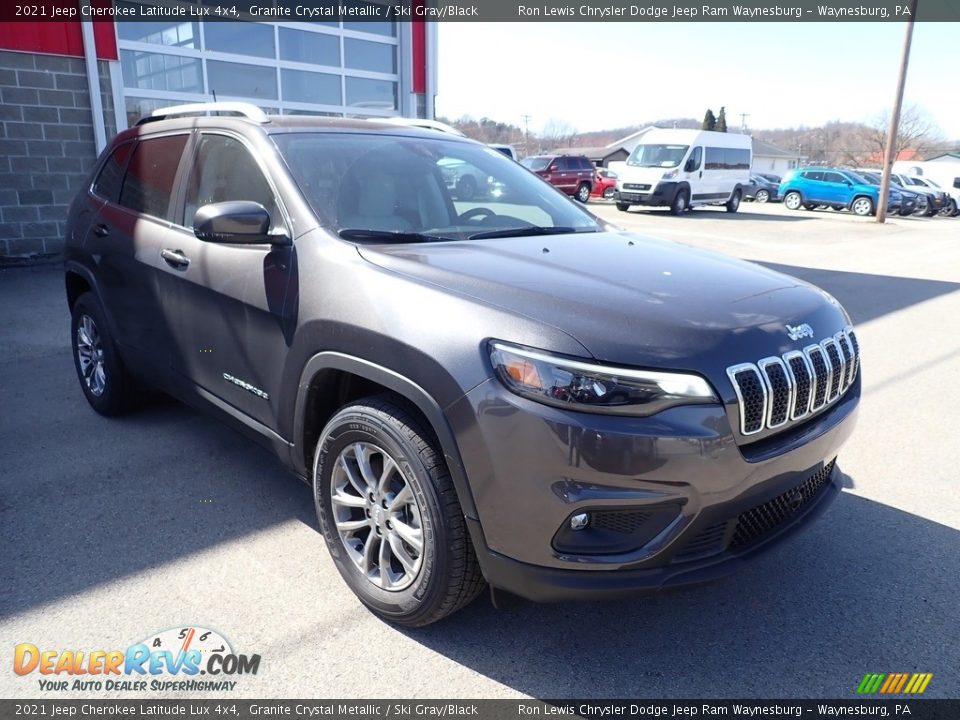 2021 Jeep Cherokee Latitude Lux 4x4 Granite Crystal Metallic / Ski Gray/Black Photo #8