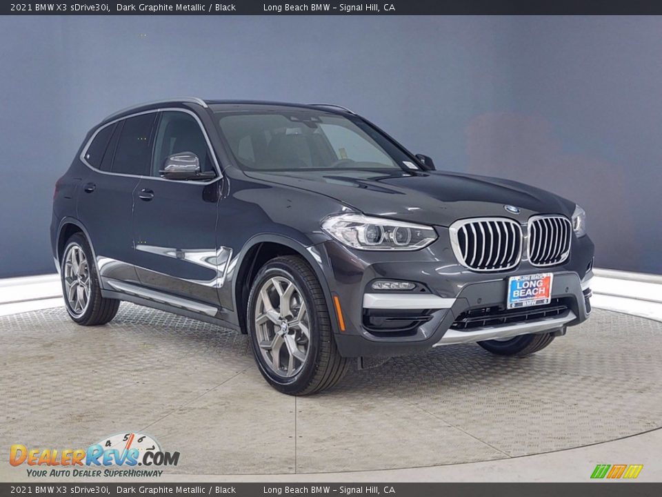 2021 BMW X3 sDrive30i Dark Graphite Metallic / Black Photo #1