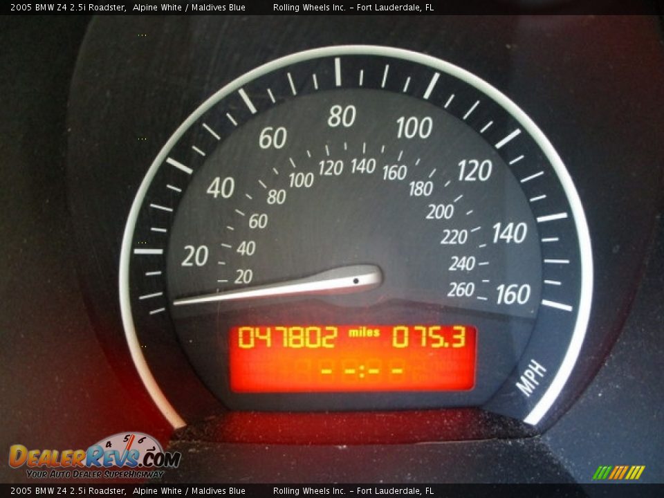 2005 BMW Z4 2.5i Roadster Alpine White / Maldives Blue Photo #2