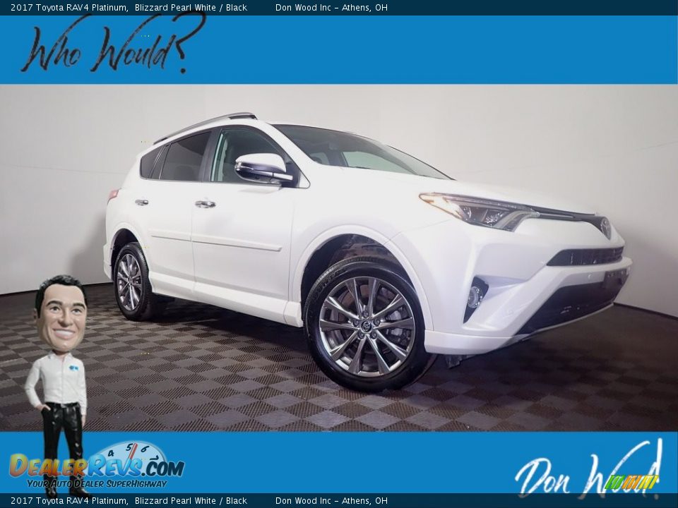 2017 Toyota RAV4 Platinum Blizzard Pearl White / Black Photo #1