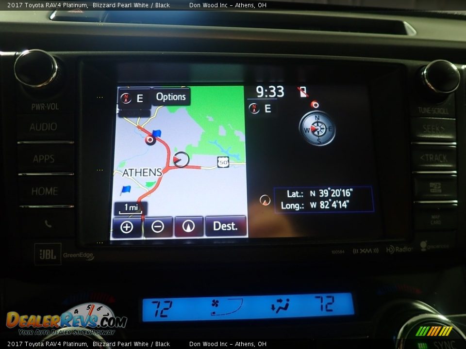 2017 Toyota RAV4 Platinum Blizzard Pearl White / Black Photo #4