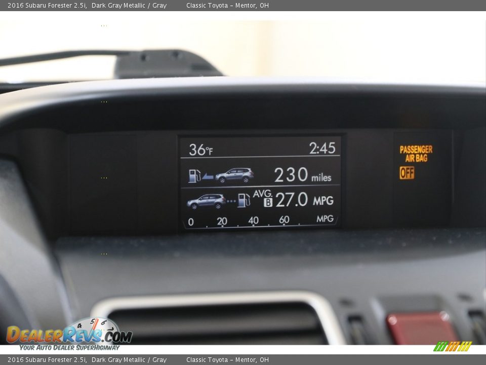 2016 Subaru Forester 2.5i Dark Gray Metallic / Gray Photo #10