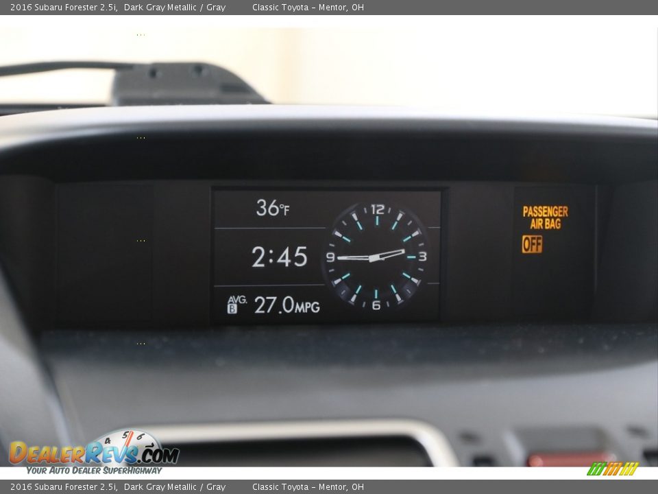 2016 Subaru Forester 2.5i Dark Gray Metallic / Gray Photo #11