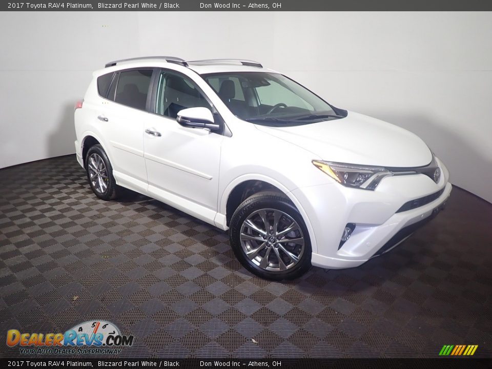 2017 Toyota RAV4 Platinum Blizzard Pearl White / Black Photo #6