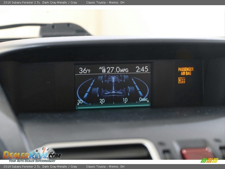2016 Subaru Forester 2.5i Dark Gray Metallic / Gray Photo #12