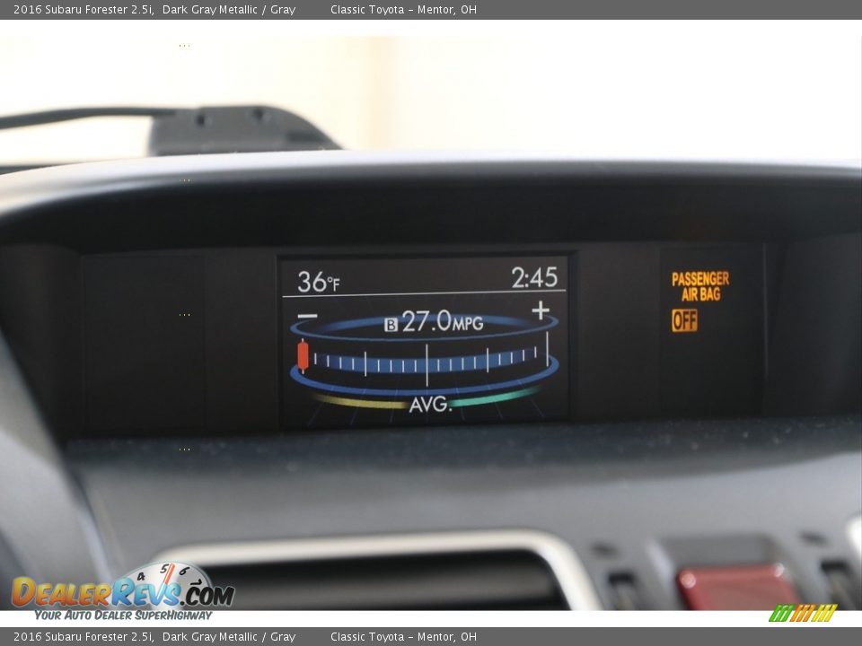 2016 Subaru Forester 2.5i Dark Gray Metallic / Gray Photo #13