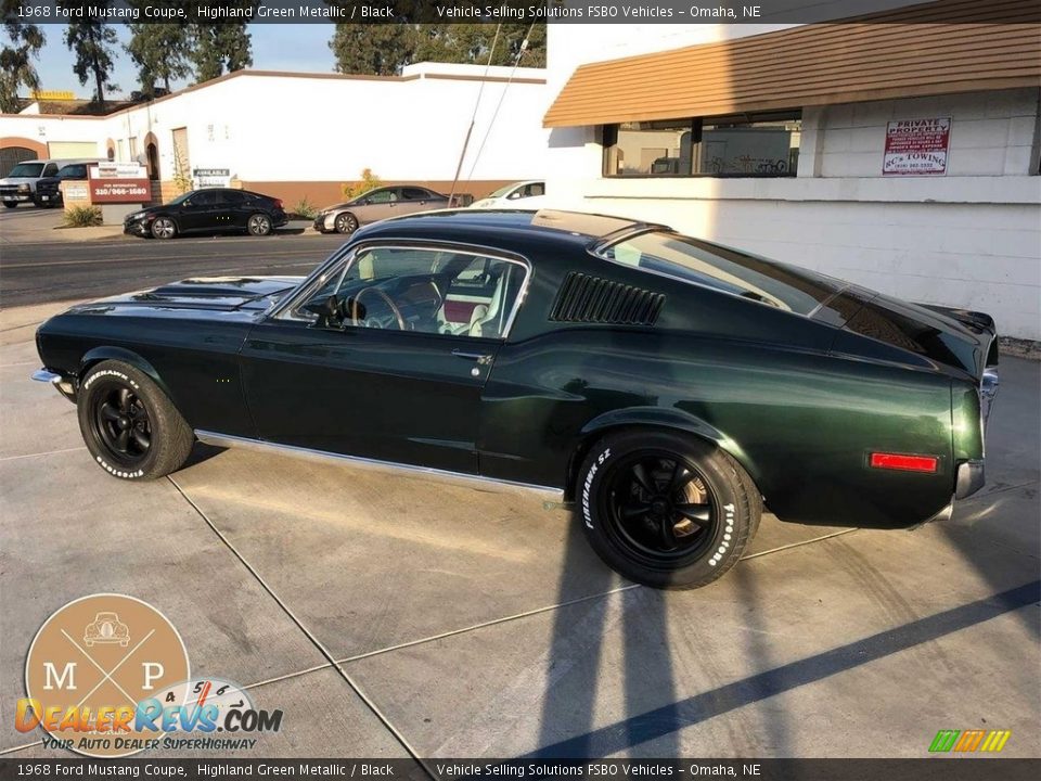 1968 Ford Mustang Coupe Highland Green Metallic / Black Photo #19