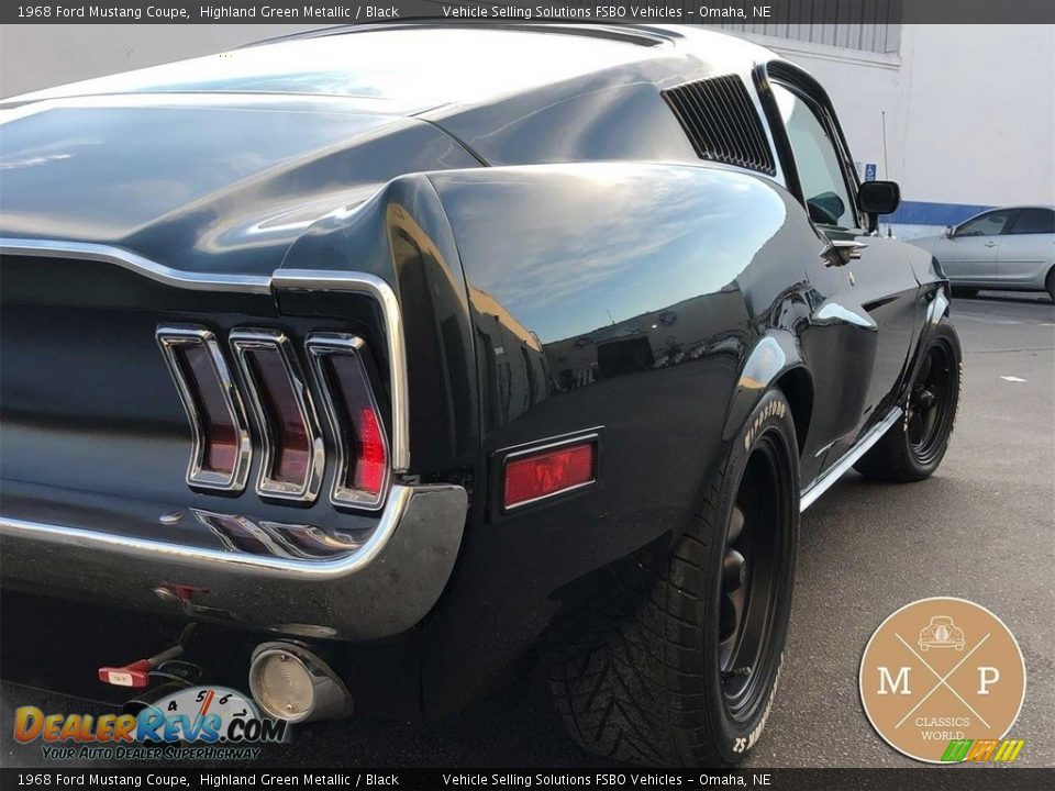 1968 Ford Mustang Coupe Highland Green Metallic / Black Photo #23