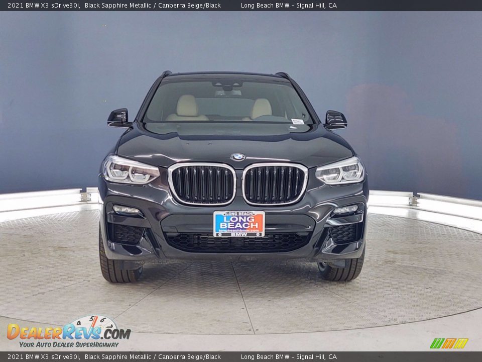 2021 BMW X3 sDrive30i Black Sapphire Metallic / Canberra Beige/Black Photo #2