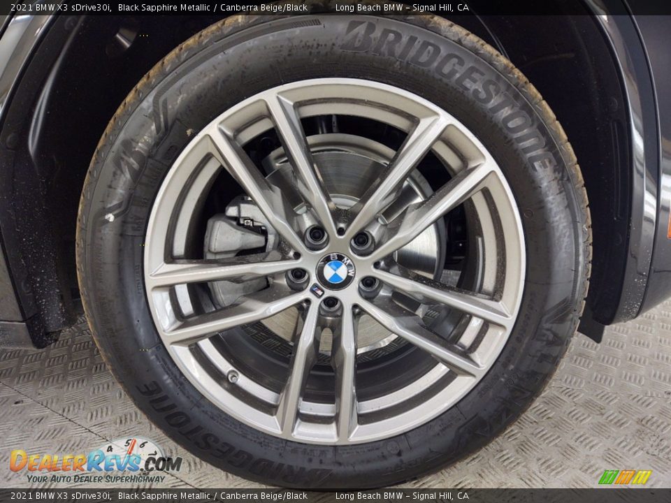 2021 BMW X3 sDrive30i Black Sapphire Metallic / Canberra Beige/Black Photo #3