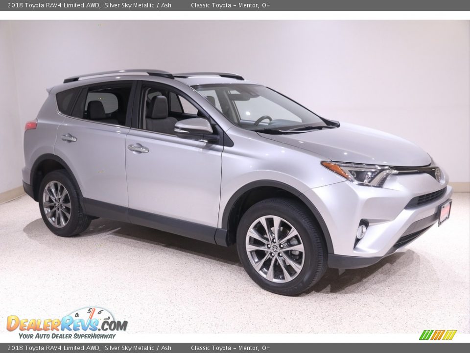 2018 Toyota RAV4 Limited AWD Silver Sky Metallic / Ash Photo #1