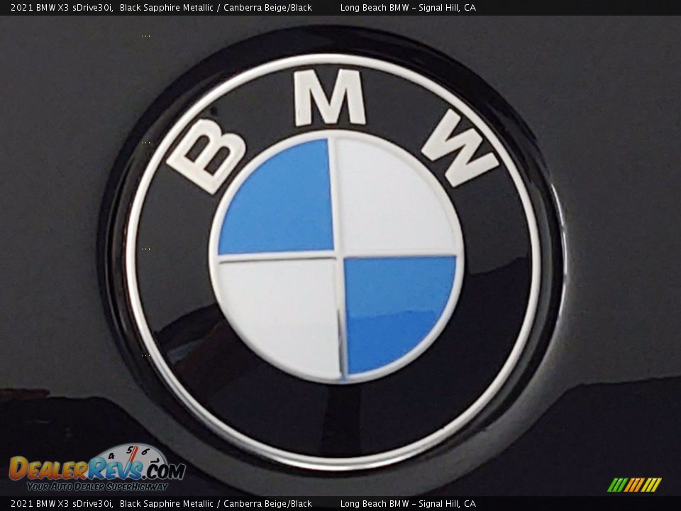 2021 BMW X3 sDrive30i Black Sapphire Metallic / Canberra Beige/Black Photo #5