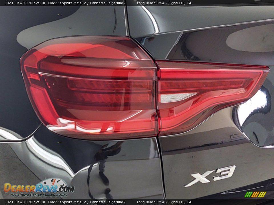2021 BMW X3 sDrive30i Black Sapphire Metallic / Canberra Beige/Black Photo #6