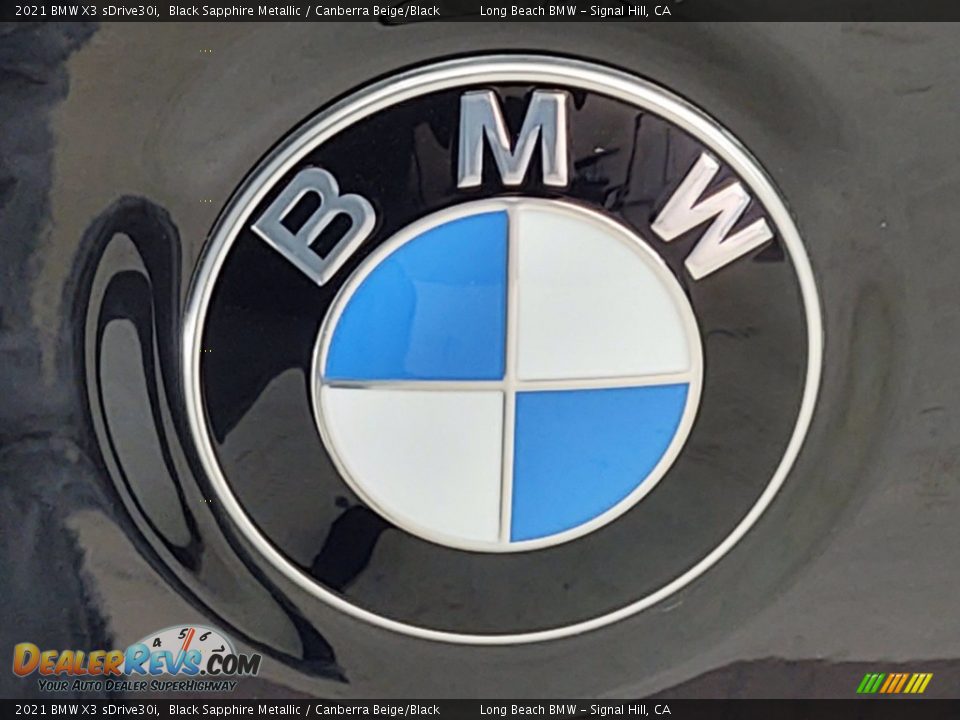 2021 BMW X3 sDrive30i Black Sapphire Metallic / Canberra Beige/Black Photo #7