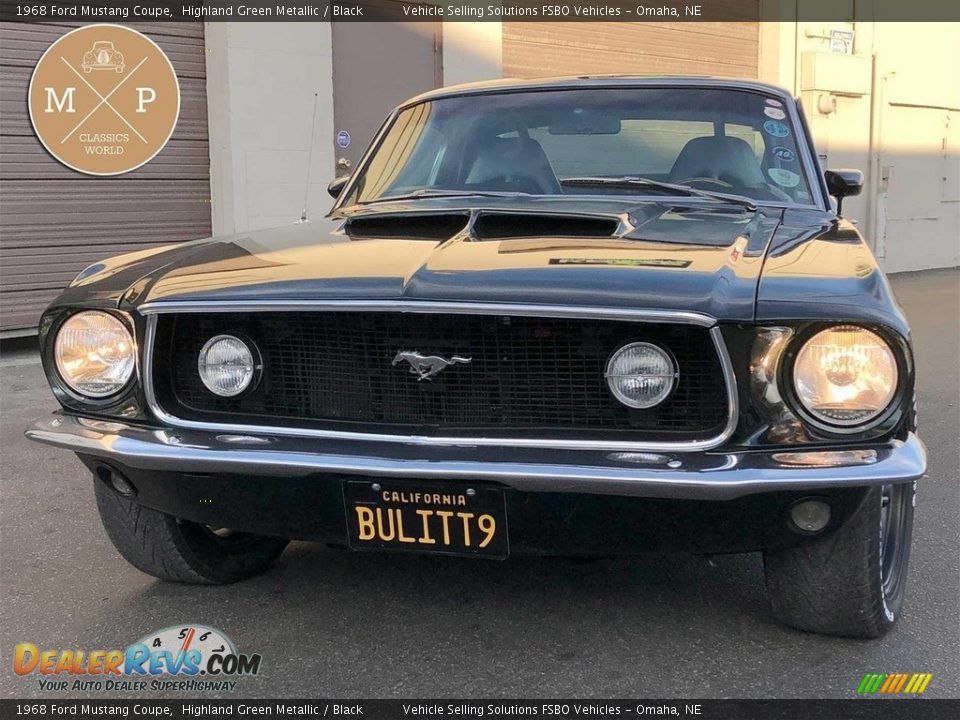 1968 Ford Mustang Coupe Highland Green Metallic / Black Photo #31