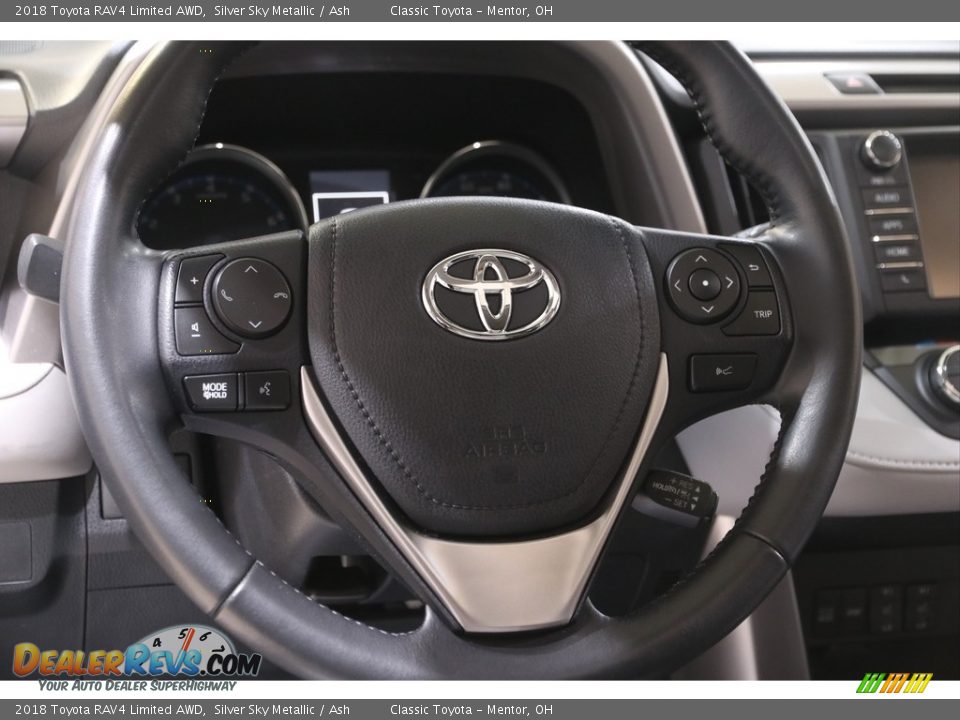 2018 Toyota RAV4 Limited AWD Silver Sky Metallic / Ash Photo #7