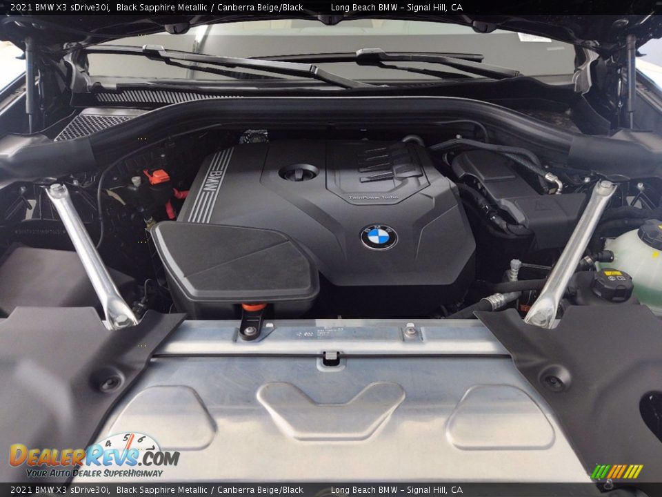 2021 BMW X3 sDrive30i Black Sapphire Metallic / Canberra Beige/Black Photo #9