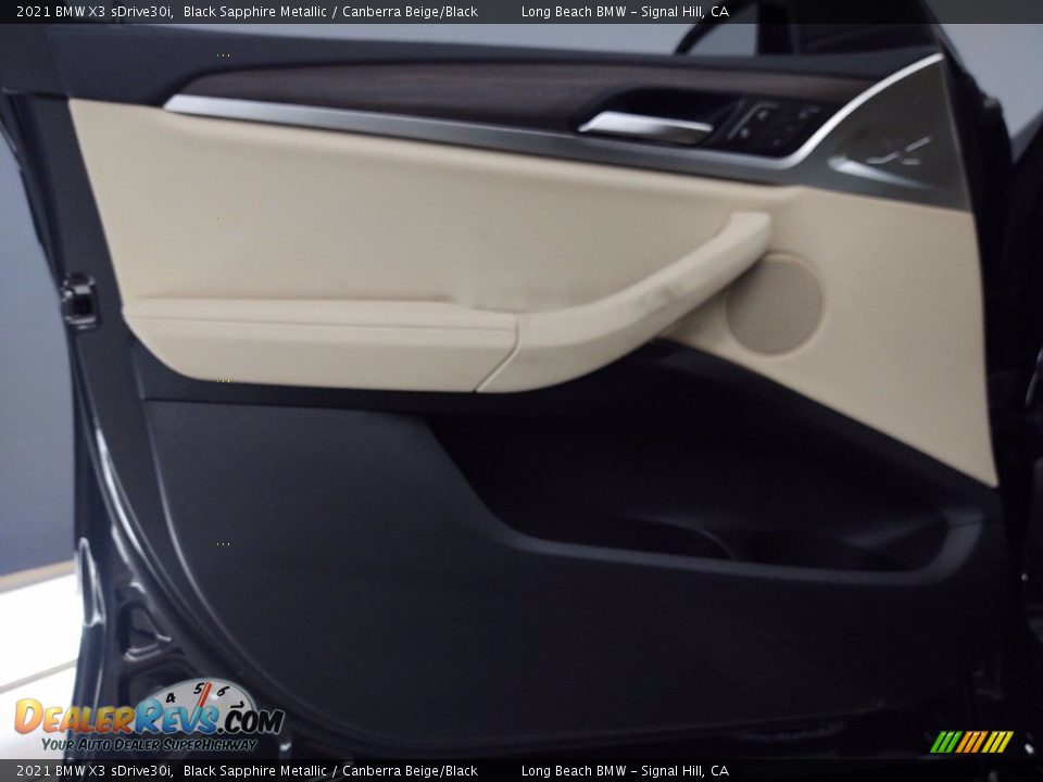 2021 BMW X3 sDrive30i Black Sapphire Metallic / Canberra Beige/Black Photo #10