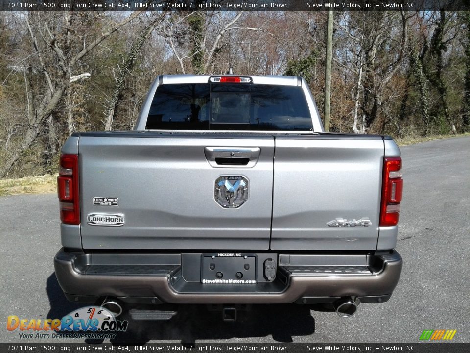 2021 Ram 1500 Long Horn Crew Cab 4x4 Billet Silver Metallic / Light Frost Beige/Mountain Brown Photo #8