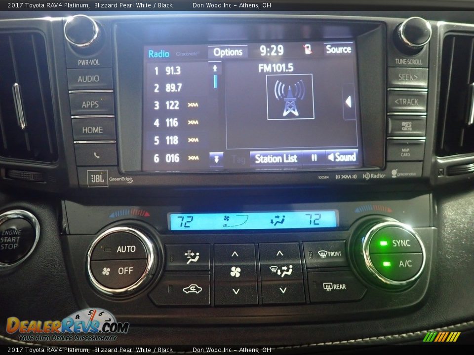 2017 Toyota RAV4 Platinum Blizzard Pearl White / Black Photo #30
