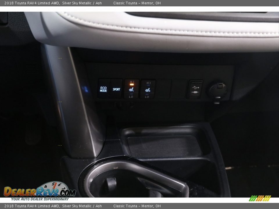 2018 Toyota RAV4 Limited AWD Silver Sky Metallic / Ash Photo #14