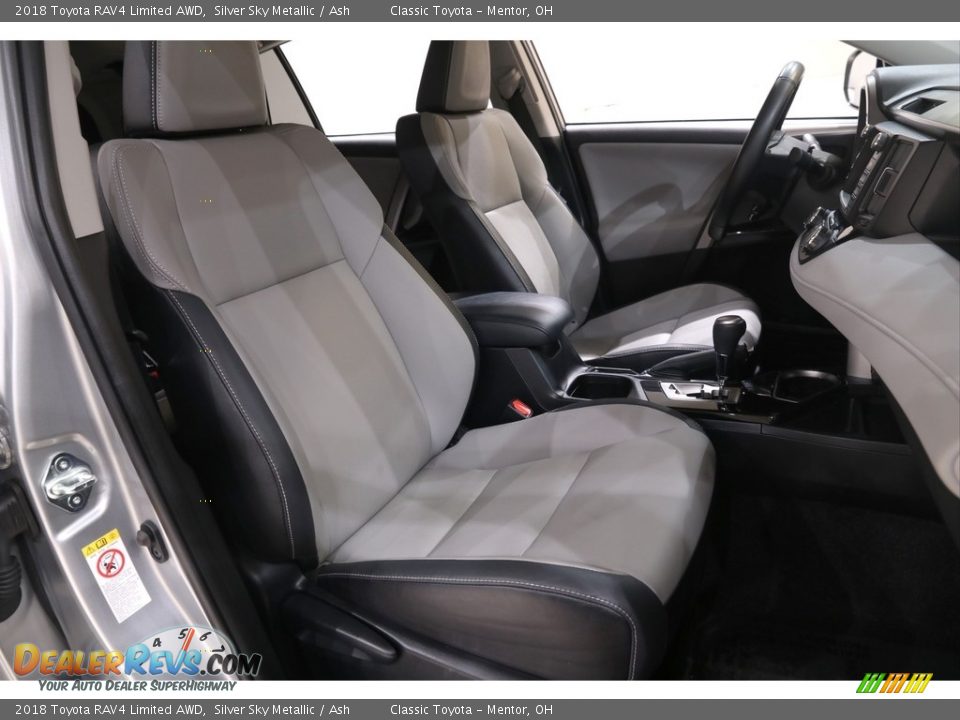 2018 Toyota RAV4 Limited AWD Silver Sky Metallic / Ash Photo #16