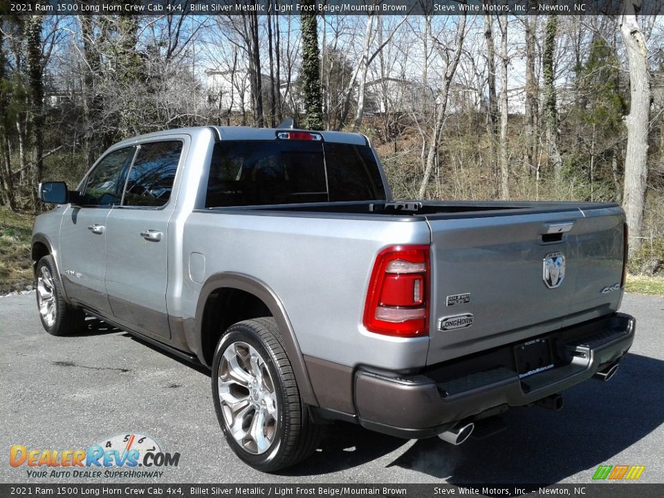 2021 Ram 1500 Long Horn Crew Cab 4x4 Billet Silver Metallic / Light Frost Beige/Mountain Brown Photo #12