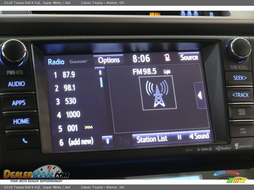 2018 Toyota RAV4 XLE Super White / Ash Photo #10