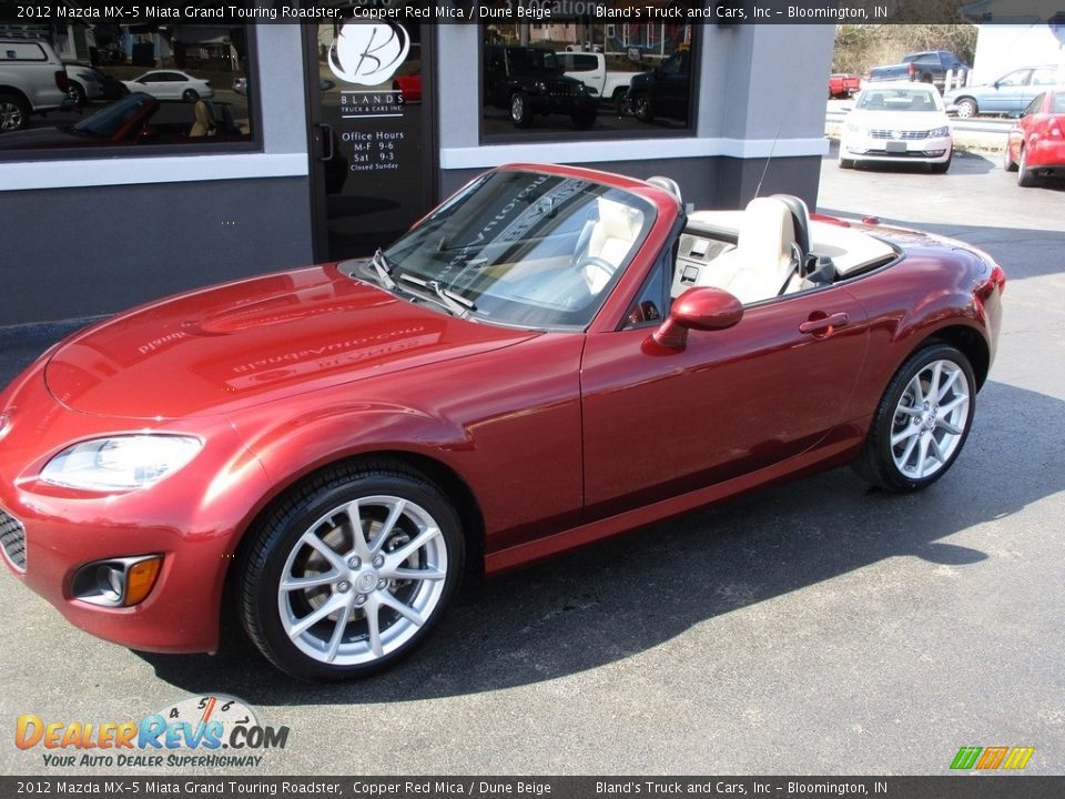 2012 Mazda MX-5 Miata Grand Touring Roadster Copper Red Mica / Dune Beige Photo #7