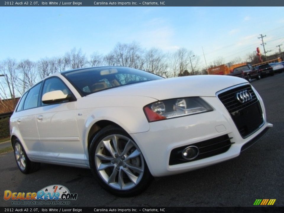 2012 Audi A3 2.0T Ibis White / Luxor Beige Photo #1