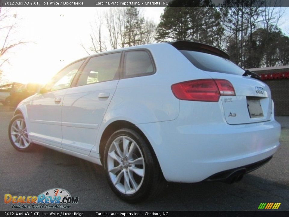 2012 Audi A3 2.0T Ibis White / Luxor Beige Photo #8