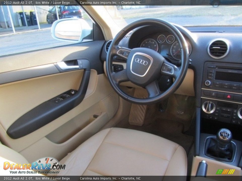 2012 Audi A3 2.0T Ibis White / Luxor Beige Photo #12